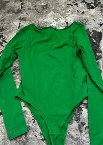 Yeşil Kadın Uzun Kollu Fit Bluz - Görsel 4