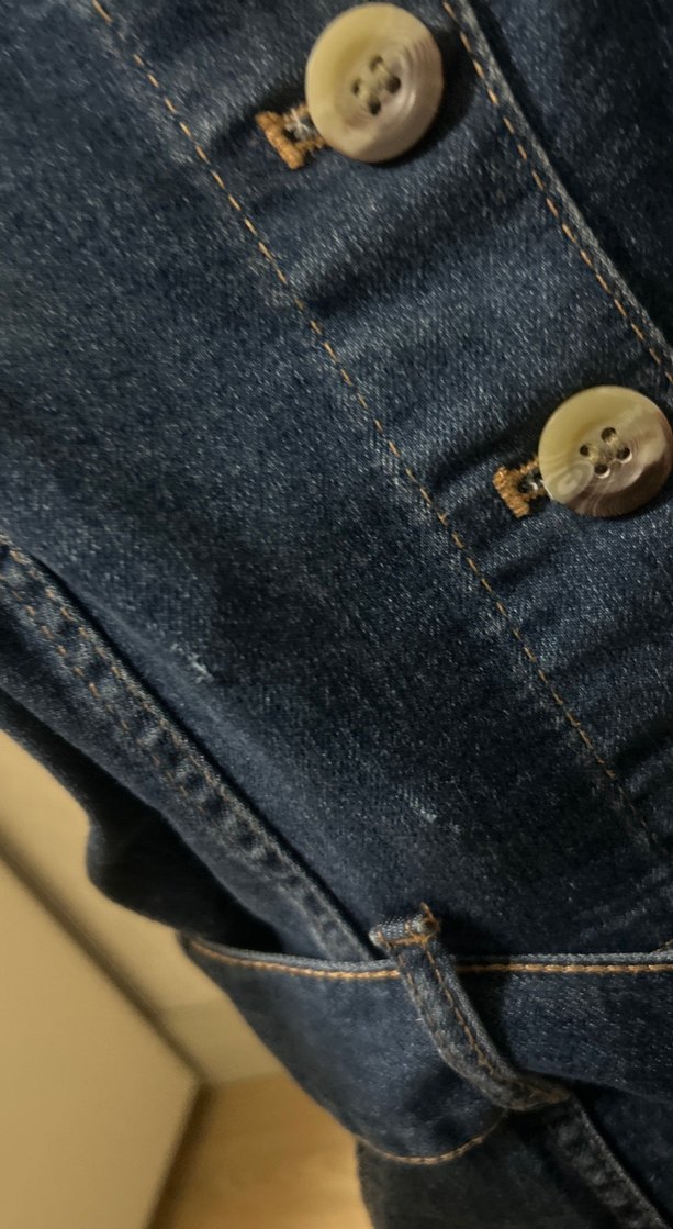 Lacivert Kot Midi Elbise - Görsel 3