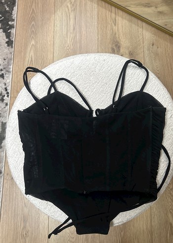 Siyah Mini Strappy Büstiyer - Görsel 4