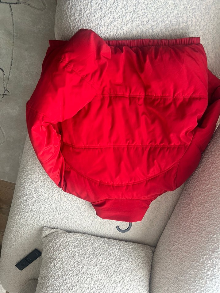 Parlak Kırmızı Fermuarlı Kadın Kışlık Ceket - Görsel 5