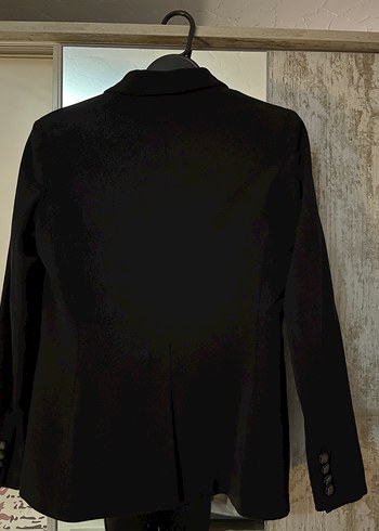 Ralph lauren Düğmeli Siyah Deri Kadın Blazer Ceket - Görsel 5