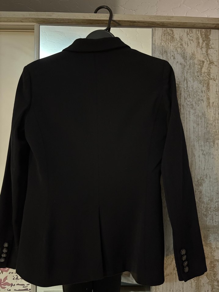 Ralph lauren Düğmeli Siyah Deri Kadın Blazer Ceket - Görsel 5