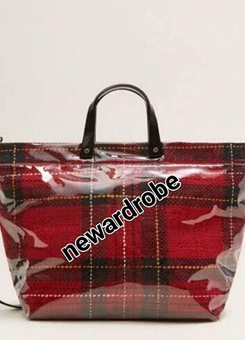 Mango #Mango #Ekose #Vinil Çok Şık #Çanta