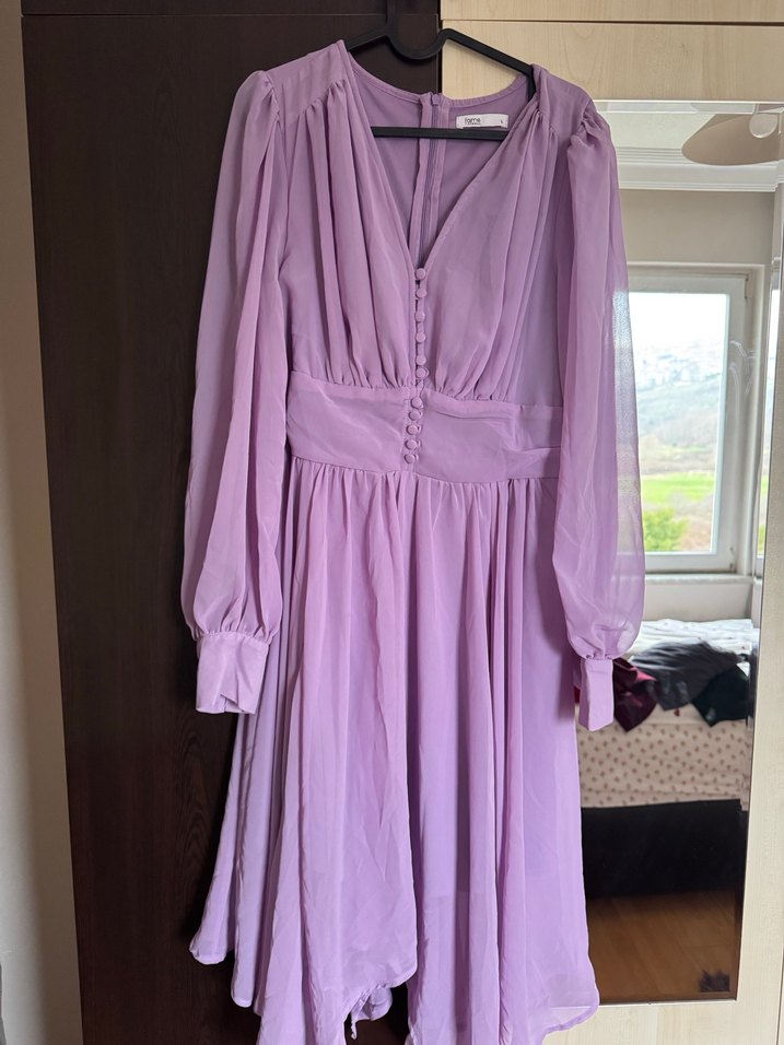 Mor V Yaka Hamile Bluzu - Görsel 2