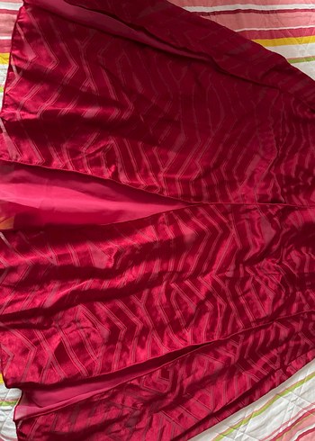 Uzun Kollu Pembe Kadın Bluz V Yaka - Görsel 2