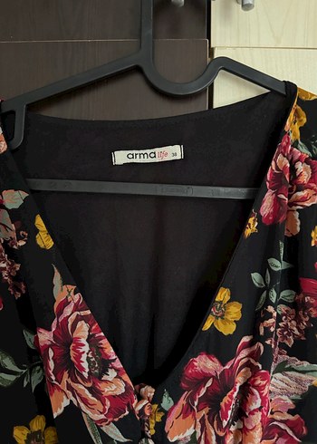 Çiçek Desenli Bohem Uzun Elbise - Görsel 2