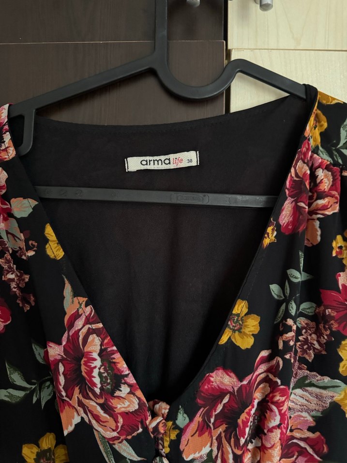 Çiçek Desenli Bohem Uzun Elbise - Görsel 2