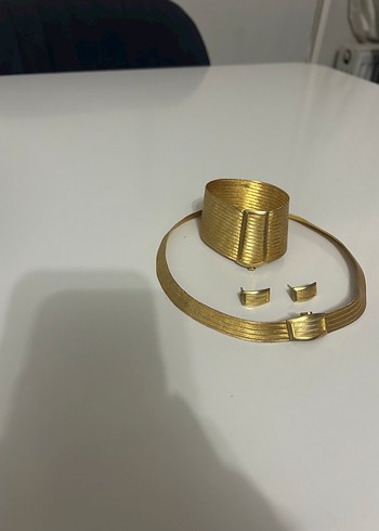 Zara Trabzon hasır set gümüş üzeri altın kaplama