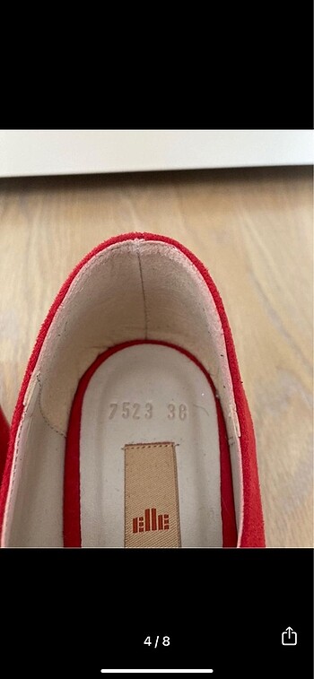 38 Beden kırmızı Renk Elle Kırmızı Topuklu Ayakkabı