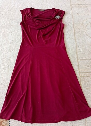 38 Beden bordo Renk Elbise