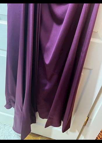 Bordo Drapeli Uzun Abiye Elbise - Görsel 5