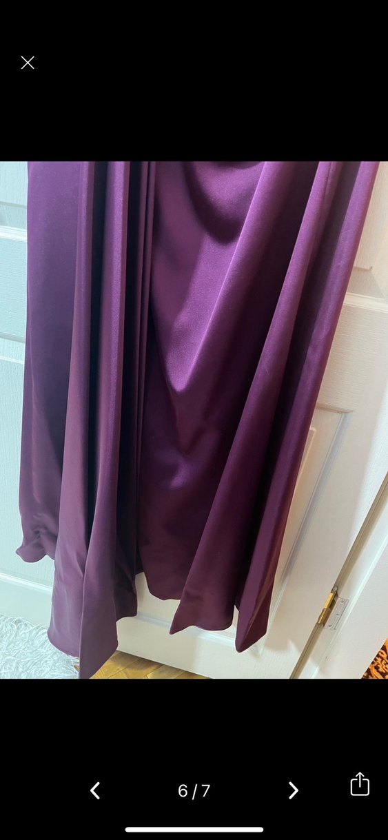 Bordo Drapeli Uzun Abiye Elbise - Görsel 5