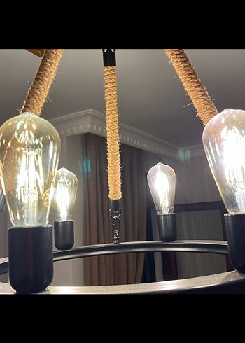 6 lı Siyah Tavan Avizesi ürün koliyle ve ampüller gönderilecekti - Görsel 4