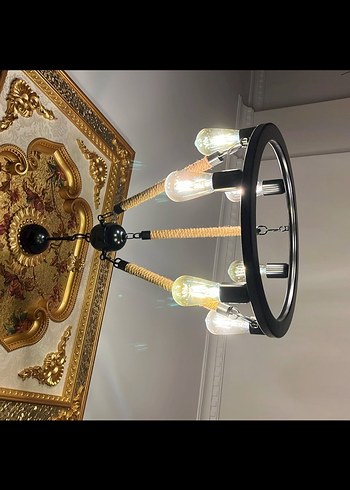 6 lı Siyah Tavan Avizesi ürün koliyle ve ampüller gönderilecekti - Görsel 2