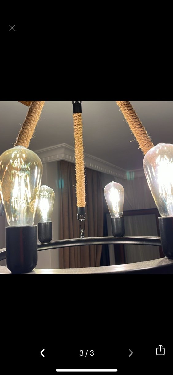 6 lı Siyah Tavan Avizesi ürün koliyle ve ampüller gönderilecekti - Görsel 4