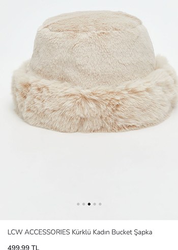 Lc wakiki Bej Kürklü Kadın Yün Şapka - Görsel 6