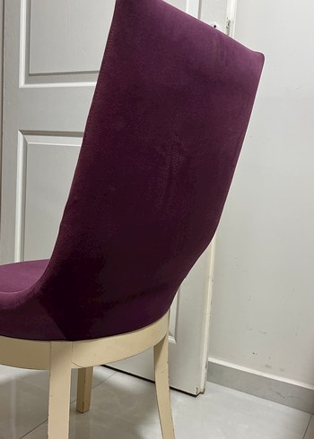 Parlak Mor Yüksek Sandalye 3 adet - Görsel 6