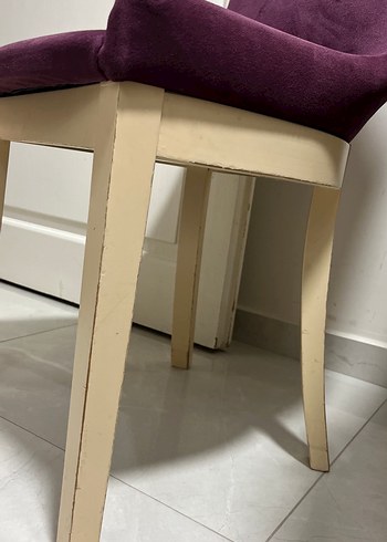 Parlak Mor Yüksek Sandalye 3 adet - Görsel 4