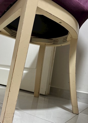 Parlak Mor Yüksek Sandalye 3 adet - Görsel 5