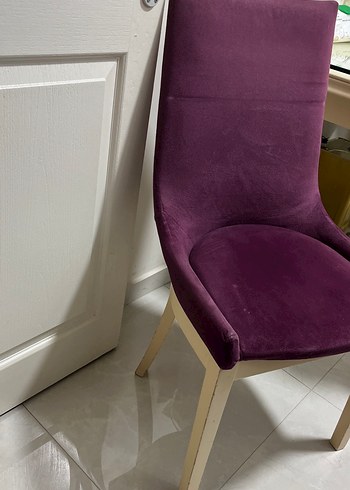 Parlak Mor Yüksek Sandalye 3 adet - Görsel 2