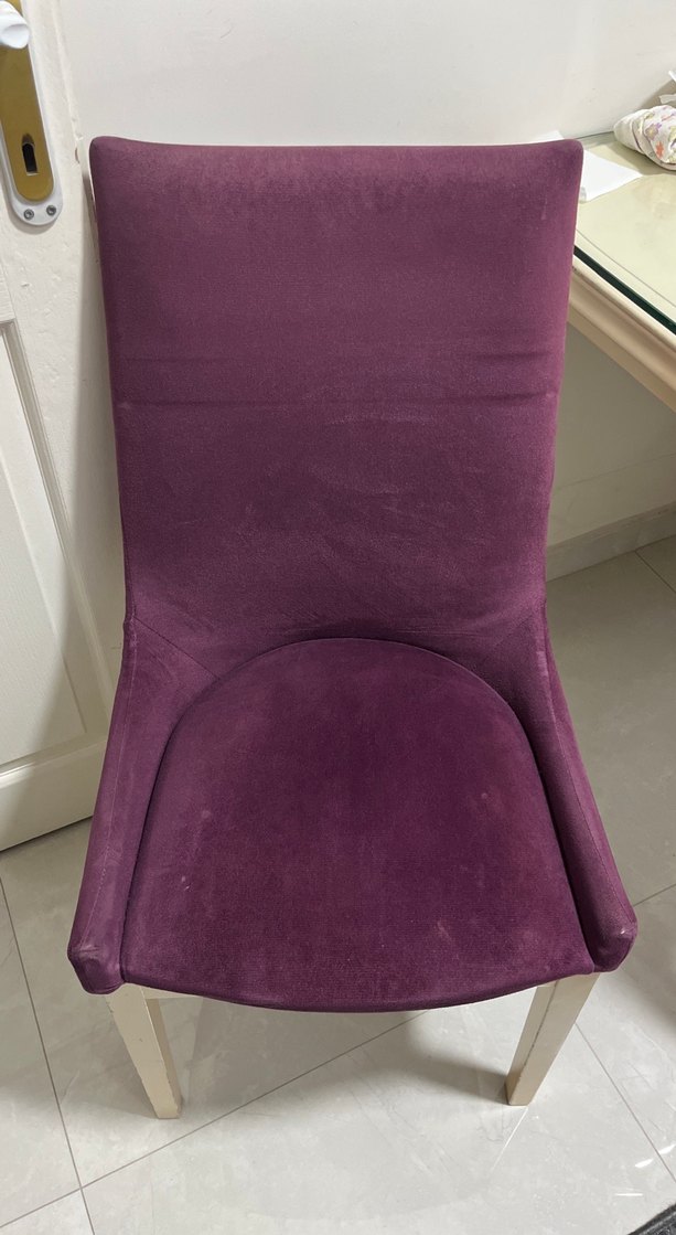 Parlak Mor Yüksek Sandalye 3 adet - Görsel 3