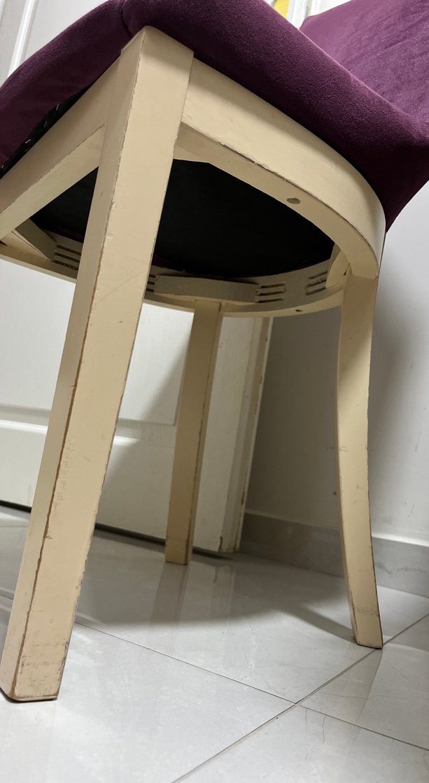 Parlak Mor Yüksek Sandalye 3 adet - Görsel 5