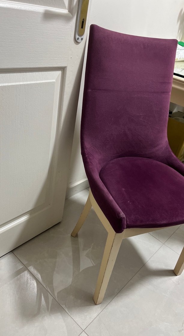 Parlak Mor Yüksek Sandalye 3 adet - Görsel 2