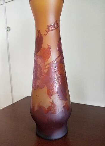  Beden turuncu Renk Galle İmzalı Vazo 