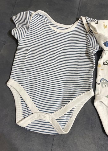 Pamuklu Erkek Bebek Kısa Kollu Body 2'li - Görsel 3