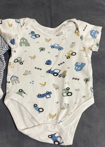 Pamuklu Erkek Bebek Kısa Kollu Body 2'li - Görsel 2