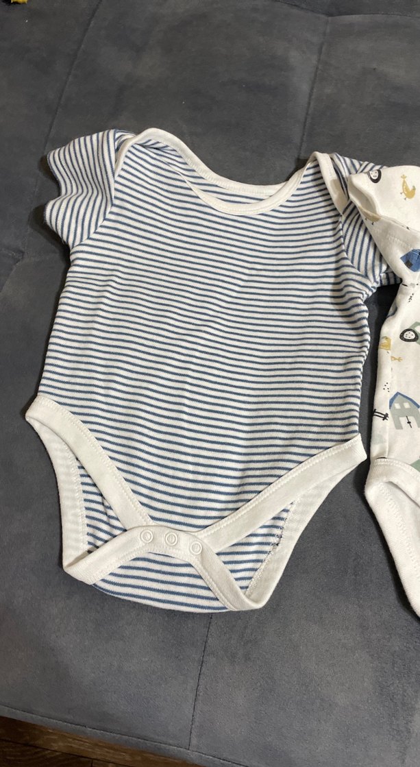 Pamuklu Erkek Bebek Kısa Kollu Body 2'li - Görsel 3