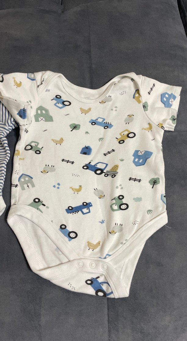 Pamuklu Erkek Bebek Kısa Kollu Body 2'li - Görsel 2