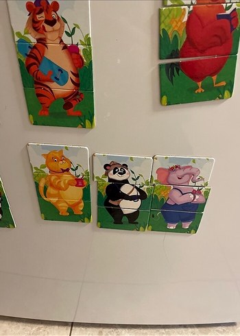 Beden Çocuklar için Renkli Hayvan Puzzle Seti