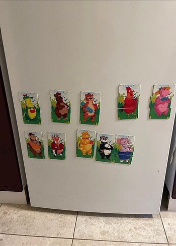 Çocuklar için Renkli Hayvan Puzzle Seti
