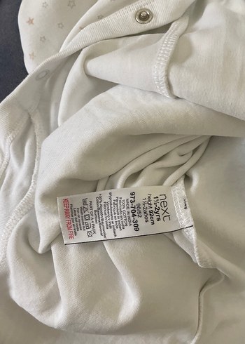 Beyaz Pamuklu Bebek Tulum, Düğmeli, Uzun Kollu - Görsel 7