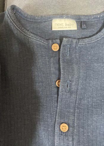 2li Düğmeli Mavi tonlu Bebek Çıtçıtlı Body - Görsel 3