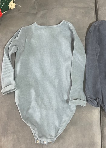 2li Düğmeli Mavi tonlu Bebek Çıtçıtlı Body - Görsel 6