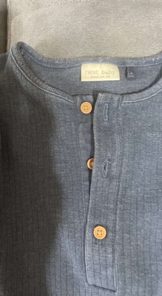 2li Düğmeli Mavi tonlu Bebek Çıtçıtlı Body - Görsel 3