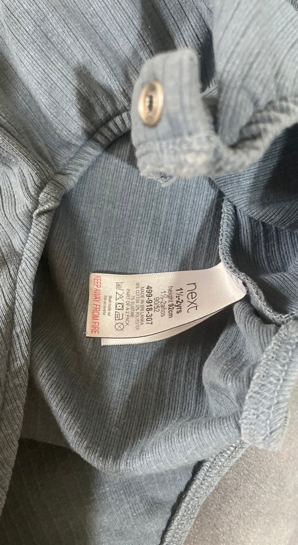 2li Düğmeli Mavi tonlu Bebek Çıtçıtlı Body - Görsel 4