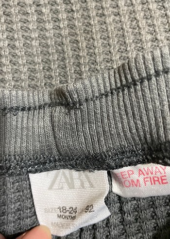1,5 Yaş Beden gri Renk Zara Oversize Takım