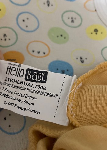 Sarı Pamuklu Askısız Bebek Body - Görsel 6