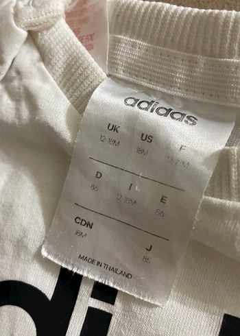 Adidas Beyaz Kısa Kollu Tişört - Görsel 7