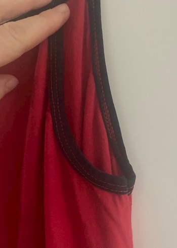 Kırmızı Askılı Uzun Plaj Elbise - Görsel 4