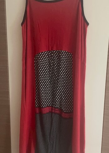 Kırmızı Askılı Uzun Plaj Elbise - Görsel 5