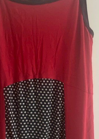 Kırmızı Askılı Uzun Plaj Elbise - Görsel 2