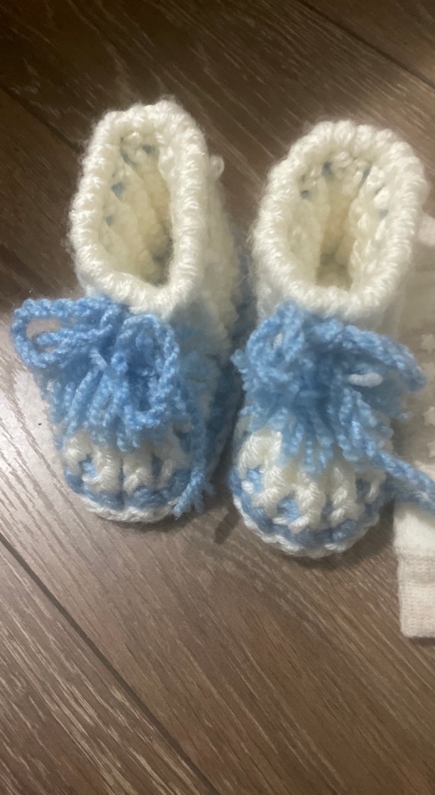 Bebek Örgü Patik ve Diz Koruyucu Seti - Görsel 3