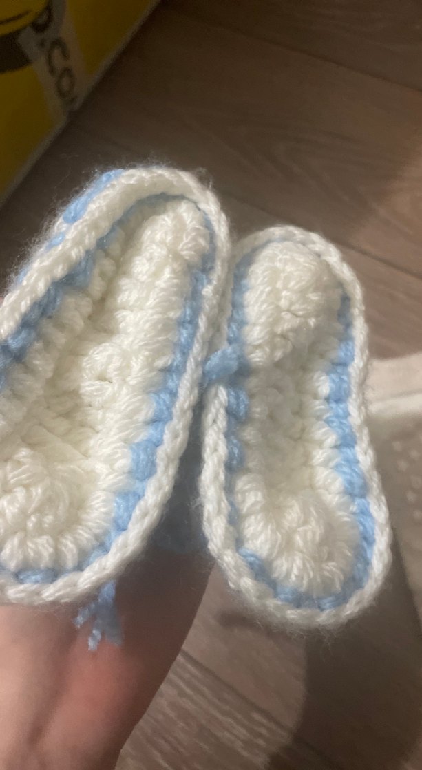 Bebek Örgü Patik ve Diz Koruyucu Seti - Görsel 4