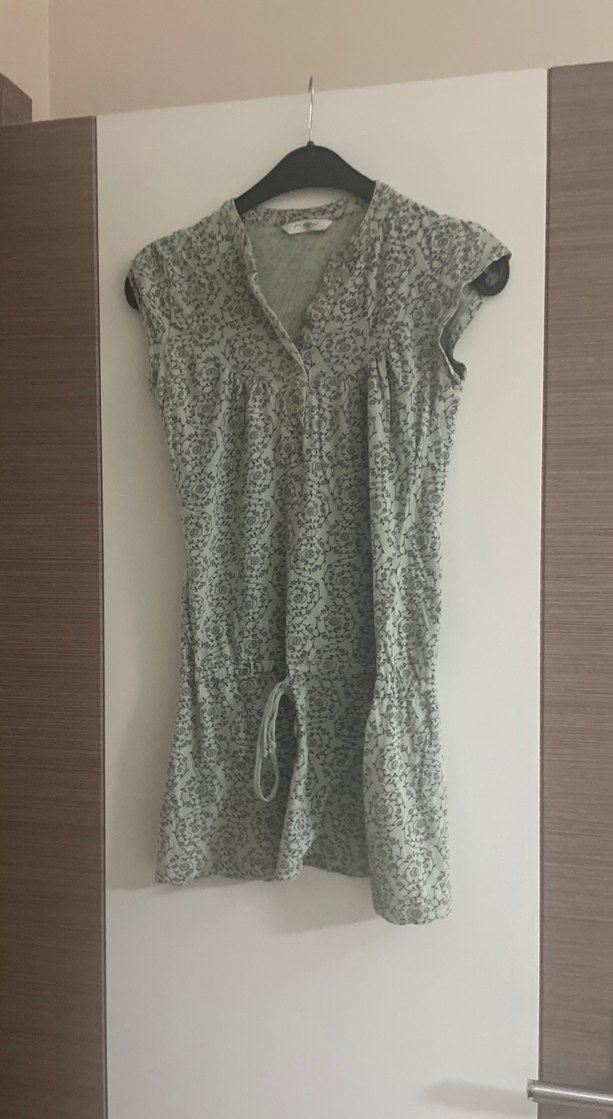 Yeşil Desenli Tunik Elbise - Görsel 2