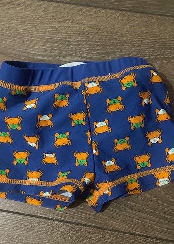 Erkek Çocuk Renkli Baskılı Mavi Mayo Şortu - Görsel 4