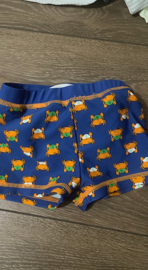 Erkek Çocuk Renkli Baskılı Mavi Mayo Şortu - Görsel 4